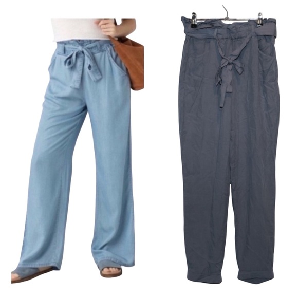Thread & Supply Pants - NWT Thread & Supply Gray Paper Bag Maria Pants Elastic Waist Size S